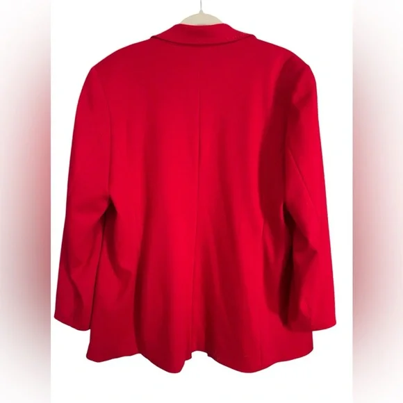 Coldwater Creek red blazer suit jacket lined Size 20 office work party preppy - Picture 4 of 17